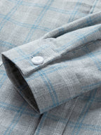 Camicia Uomo a Quadri Manica Lunga con Bottoni - Stile Casual