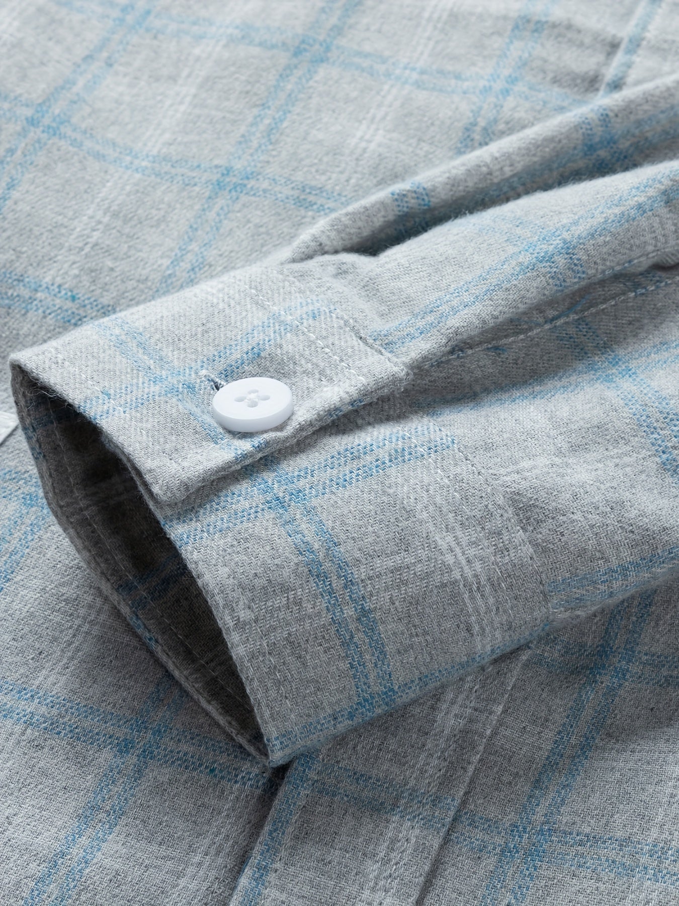 Camicia Uomo a Quadri Manica Lunga con Bottoni - Stile Casual