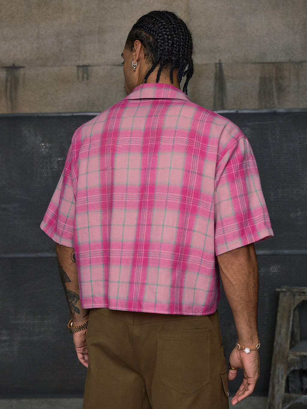Camicia a quadri maniche corte per uomo