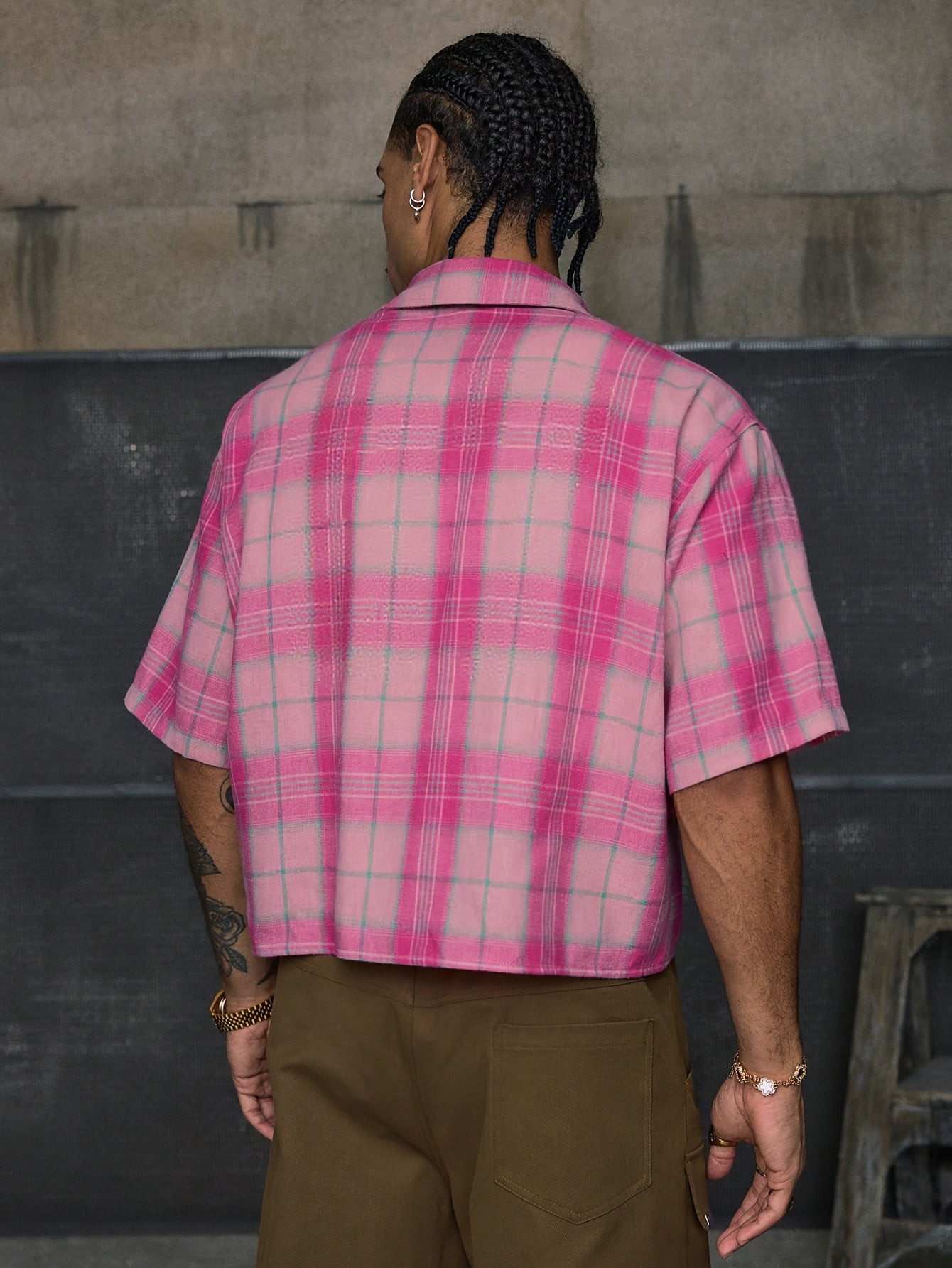 Camicia a quadri maniche corte per uomo