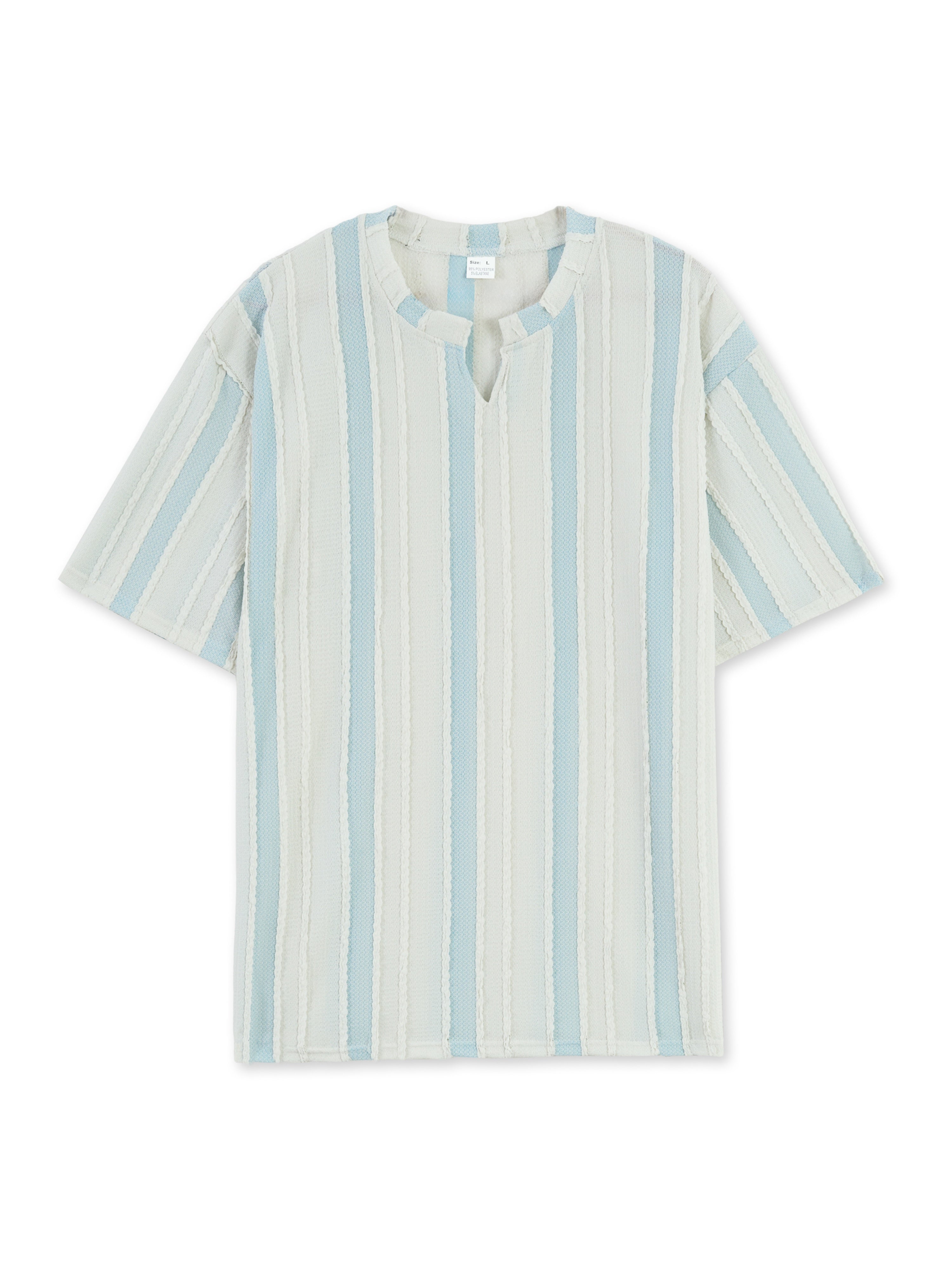 T-shirt a Righe Manica Corta