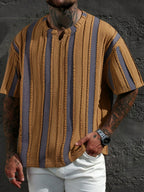 T-shirt a Righe Manica Corta