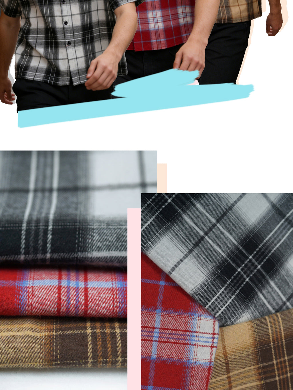 Camicia a quadri maniche corte per uomo