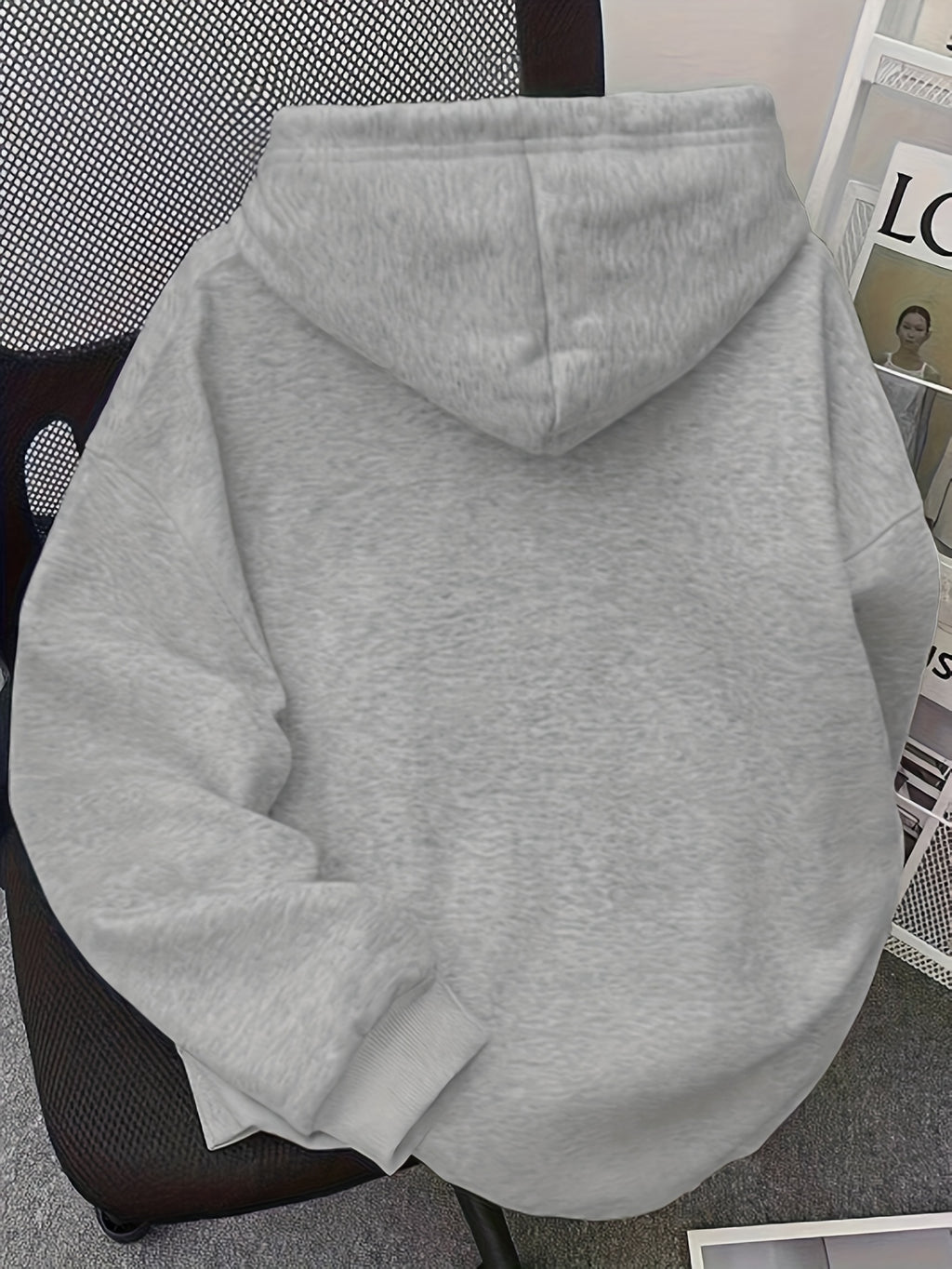 Felpa Donna con Cappuccio Loose Fit - Stampa Lettering "PATIENCE"