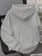 Felpa Donna con Cappuccio Loose Fit - Stampa Lettering "PATIENCE"