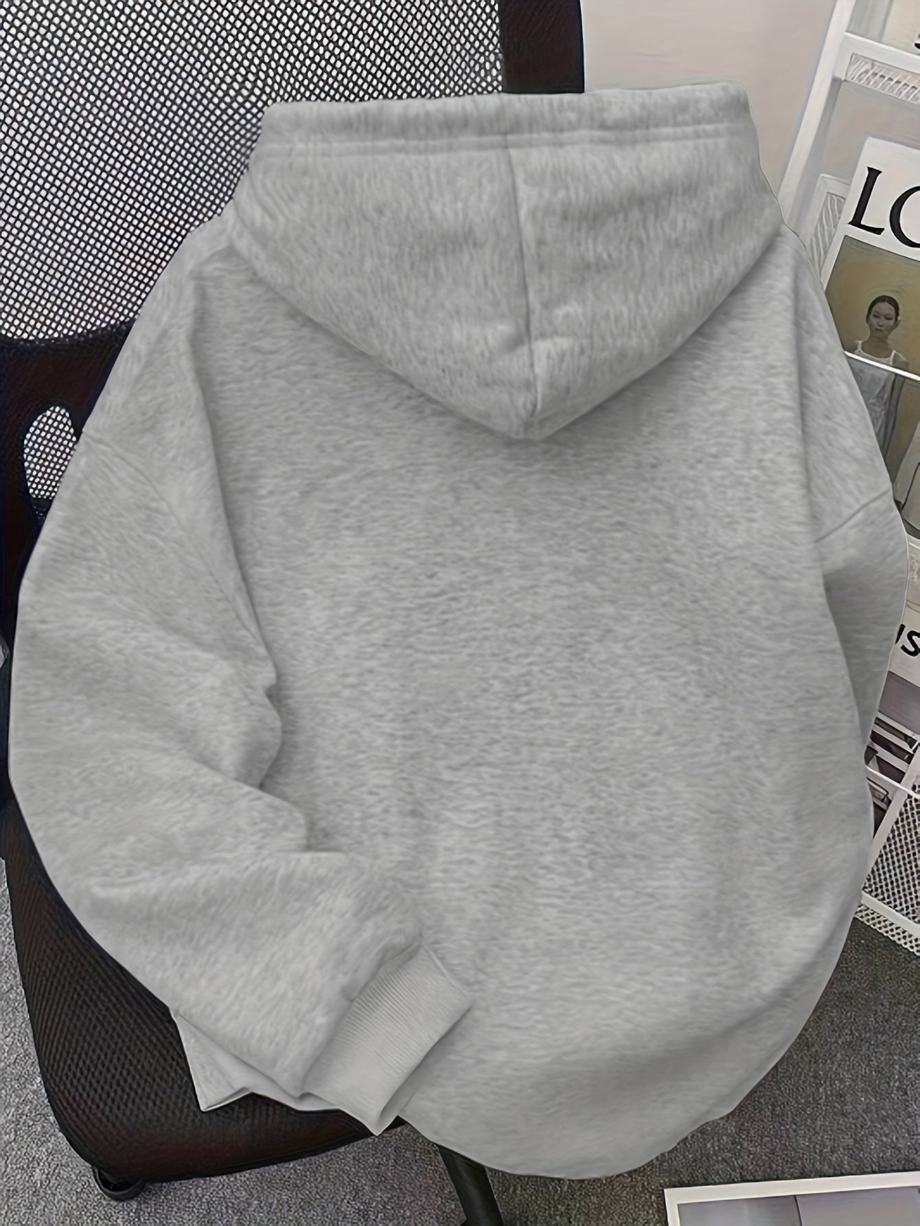 Felpa Donna con Cappuccio Loose Fit - Stampa Lettering "PATIENCE"