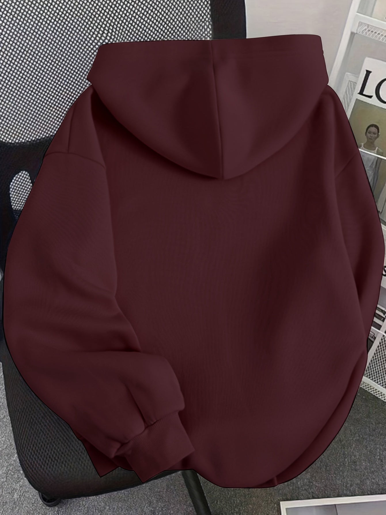 Felpa Donna con Cappuccio Loose Fit - Stampa Lettering "PATIENCE"