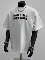 T-shirt Uomo Heavyweight 230gsm - Worry Less Smile More