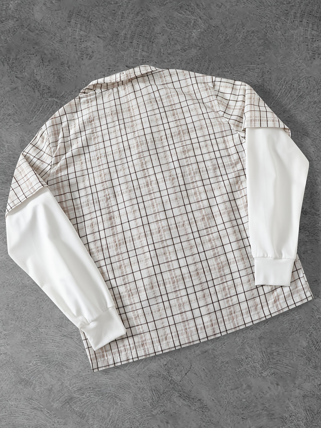 Camicia a quadri con Inserto Manica Lunga