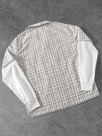 Camicia a quadri con Inserto Manica Lunga