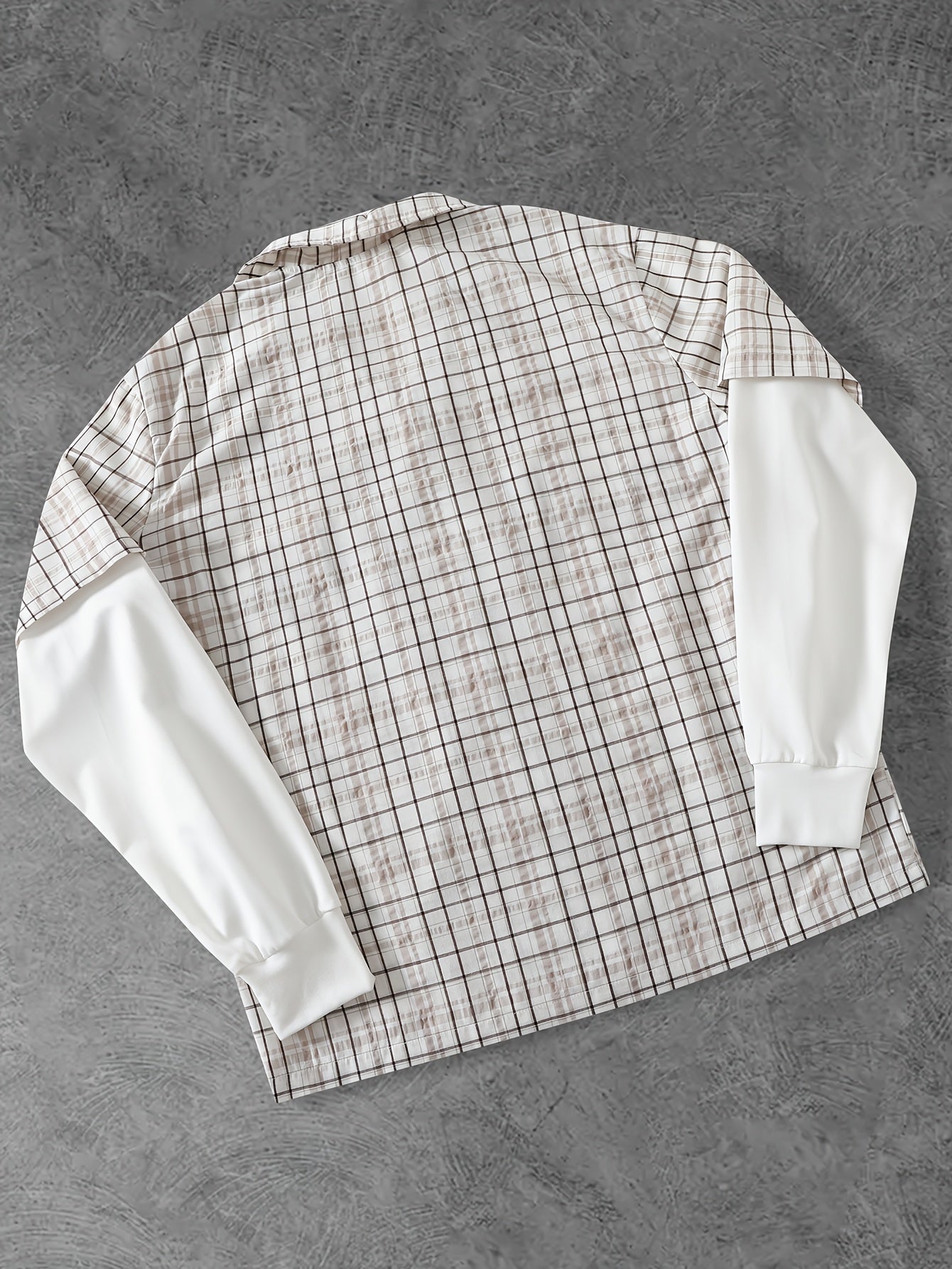 Camicia a quadri con Inserto Manica Lunga