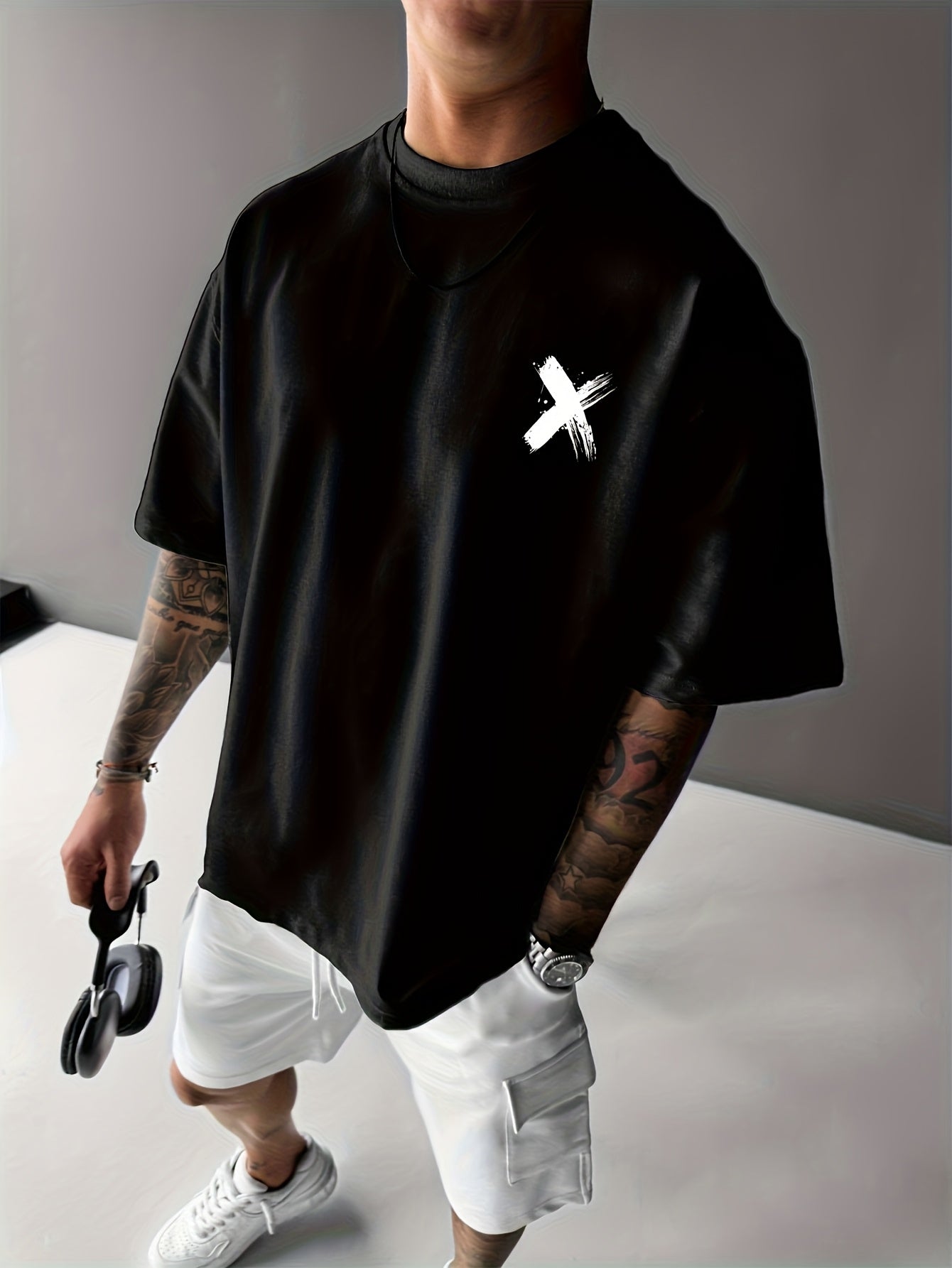 T-shirt Uomo Street Style con Stampa Grafica