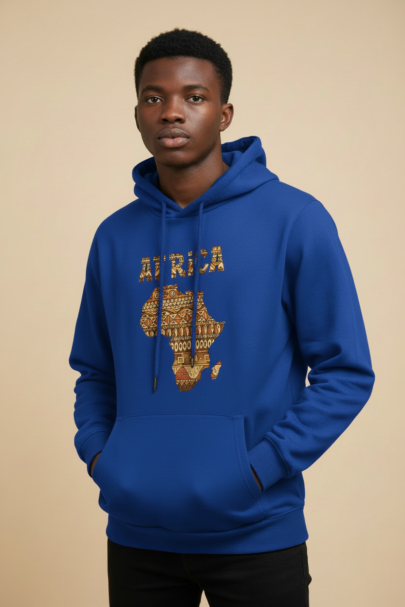 Hoodie Africa Blu Royal