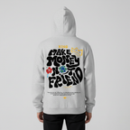 Hoodie grigia con persona