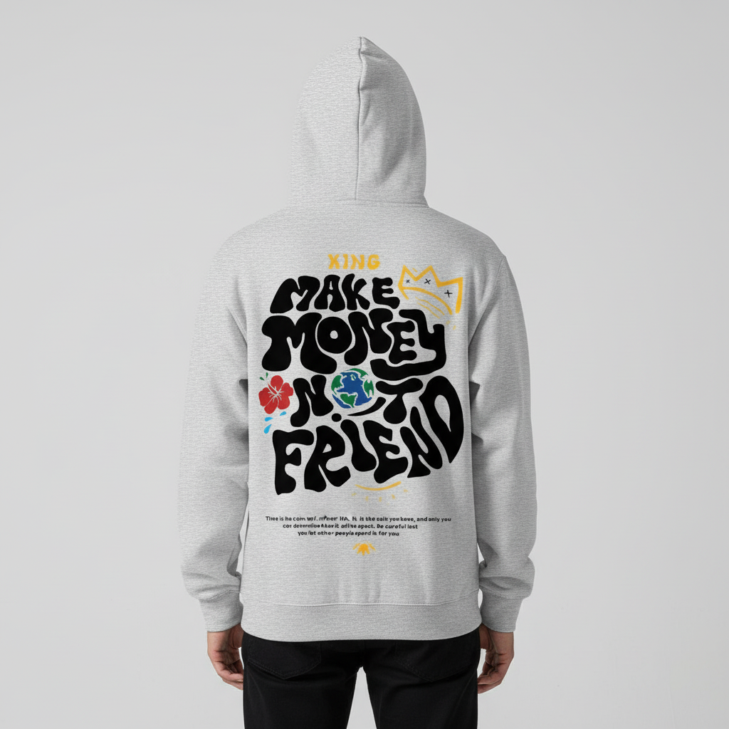 Hoodie grigia con persona