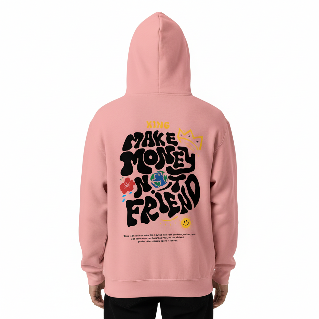 Pink Hoodie con cappuccio
